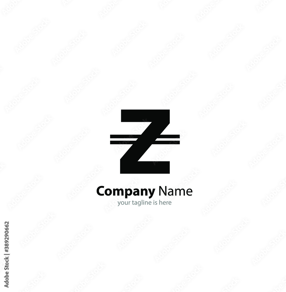 Obraz premium the simple elegant logo of letter z with white background
