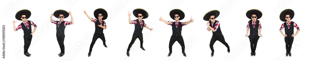 Funny mexican with sombrero in concept Funny mexican with sombrero in concept