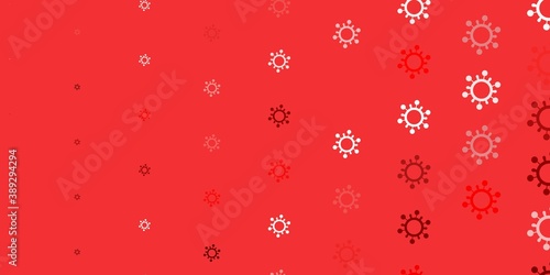 Light Red, Yellow vector template with flu signs.