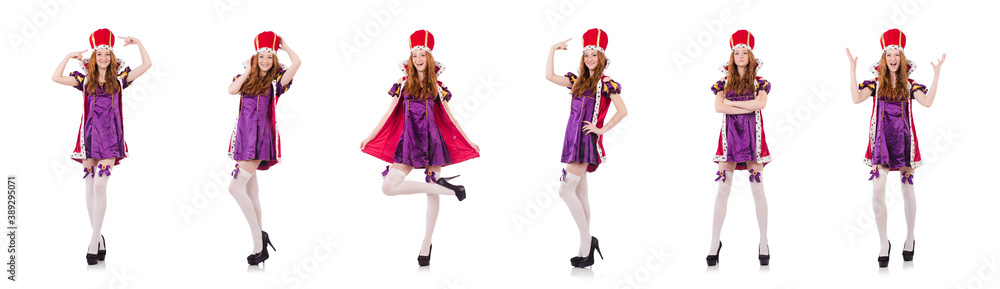 Woman queen isolated on the white background Woman queen isolated on the white background