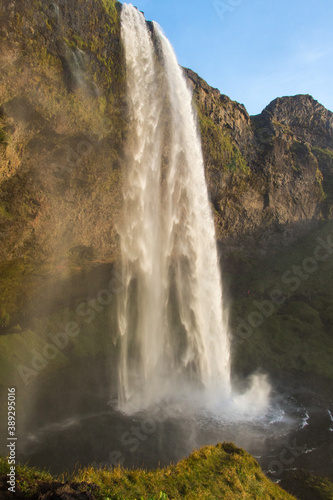 SELJALANDSFOSS  ICELAND - SEPTEMBER 19  2018  Seljalandsfoss waterfall on Seljalands River in South Iceland  one of the most famous and visited waterfalls in Iceland