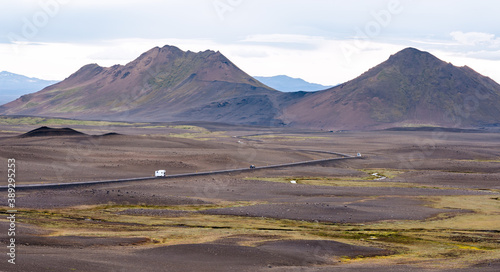 North Iceland volcanic landscape along Ring Road