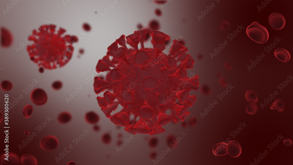 Coronavirus 2019-nCov move in blood cell, corona virus concept flu outbreak. Microscope virus close up 3d rendering video. Coronavirus 2019-nCov move in blood cell, corona virus concept flu outbreak. Microscope virus close up 3d rendering video.