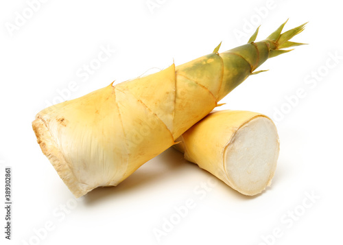 Canvastavla Bamboo shoot on the white background