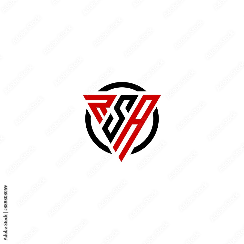 Initial letter RSA triangle monogram clean modern simple logo Initial letter RSA triangle monogram clean modern simple logo