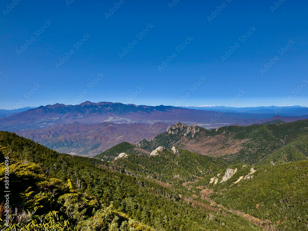 奥秩父連峰金峰山方面から見る八ヶ岳