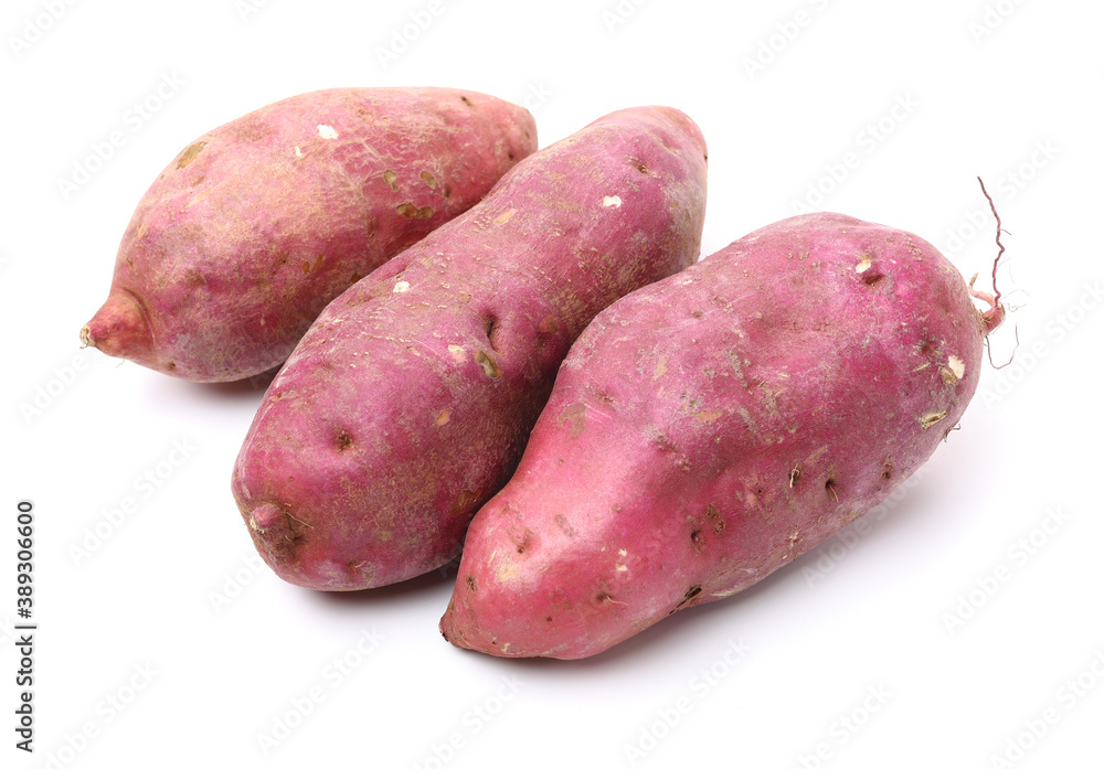 sweet potatoes on the white background sweet potatoes on the white background