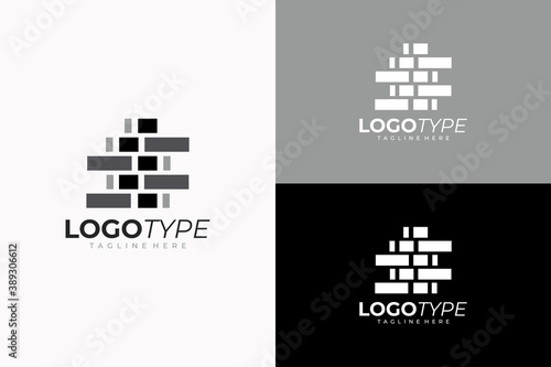 brick logo icon vector isolated