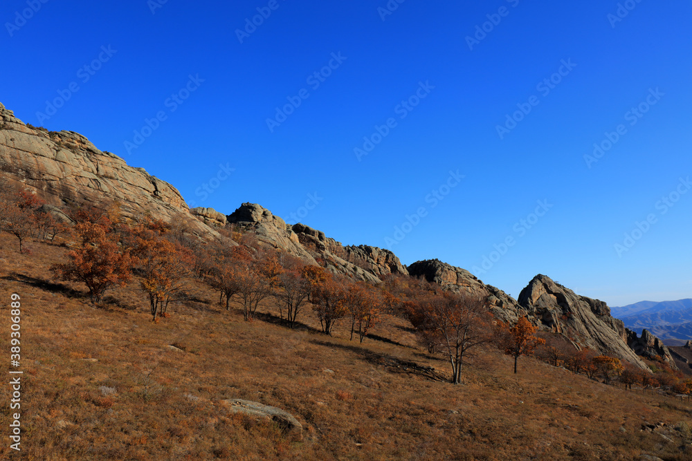 Natural scenery of Qingshan Park in Keshiketeng World Geopark, Inner Mongolia