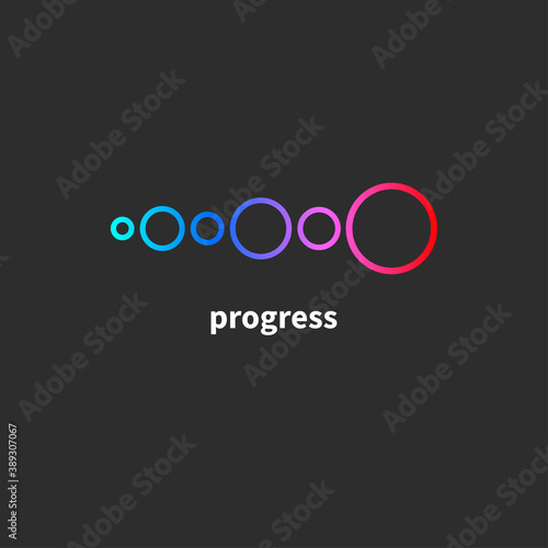 Transformation, progress logo. Business icon, development and training