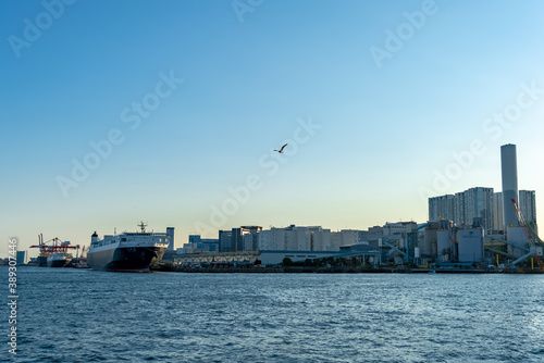 東京都港区芝浦ふ頭から見た東京の都市景観 © zu_kuni