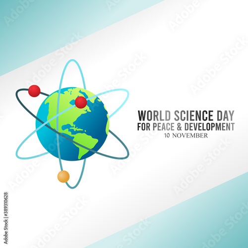 vector graphic of world science day good for world science day celebration. flat design. flyer design.flat illustration.