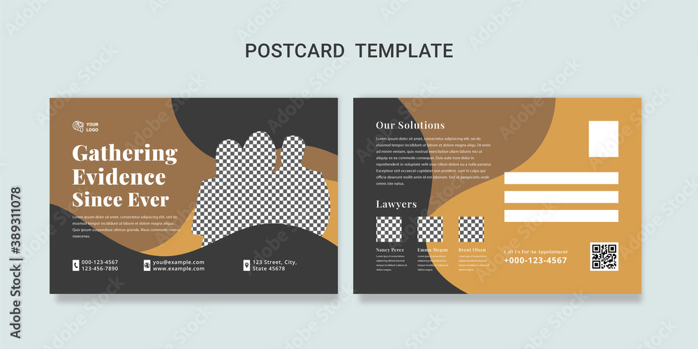Law Firm Postcard. Postcard template, Postcard template, Corporate