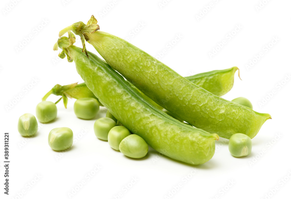 Fresh peas isolated on white background Fresh peas isolated on white background