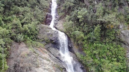 waterfall in the mountains