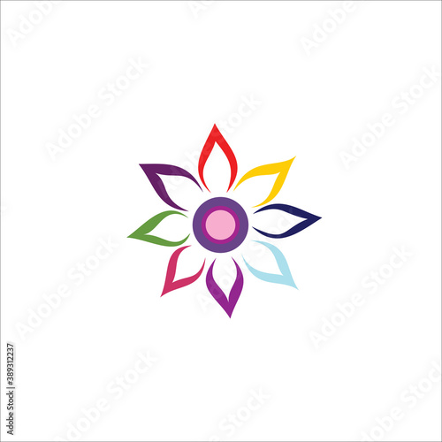 lotus logo design template silhouette vector icon