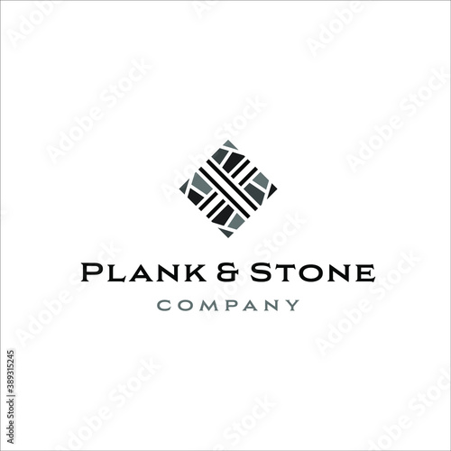 Stone tiles company logo with classic design style