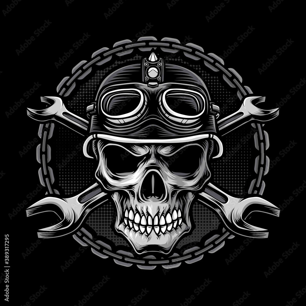skull biker head vector logo skull biker head vector logo