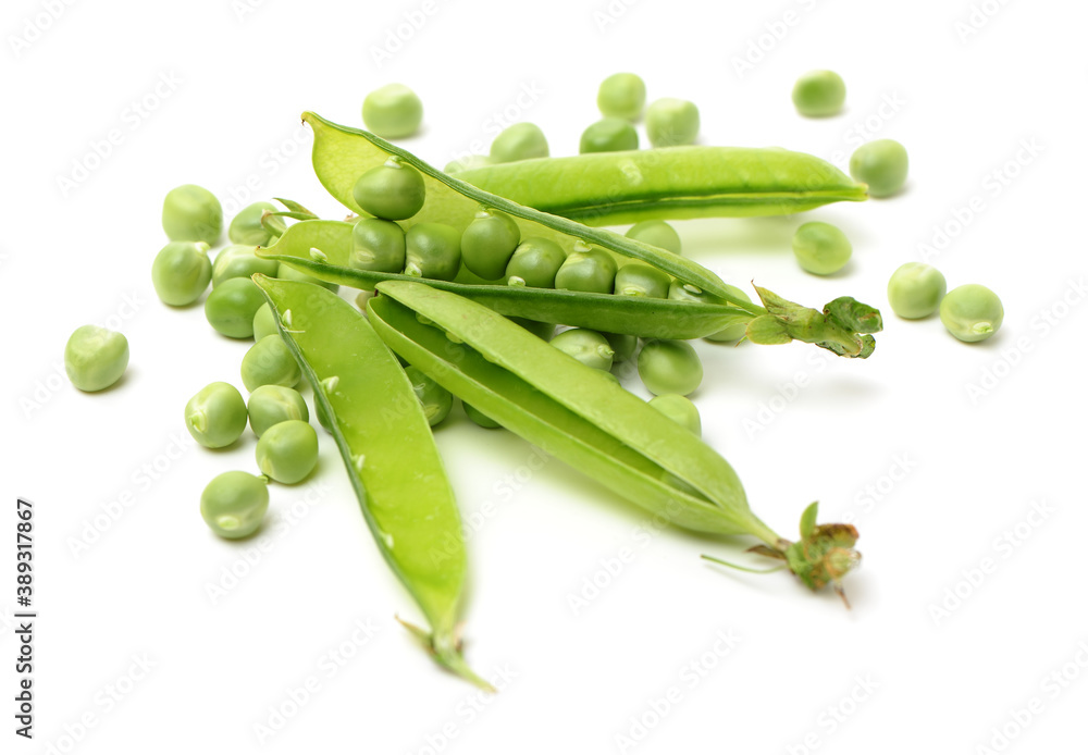 Fresh peas isolated on white background Fresh peas isolated on white background