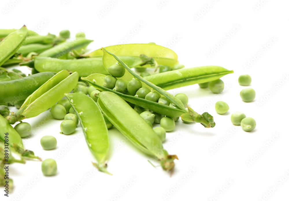 Fresh peas isolated on white background Fresh peas isolated on white background