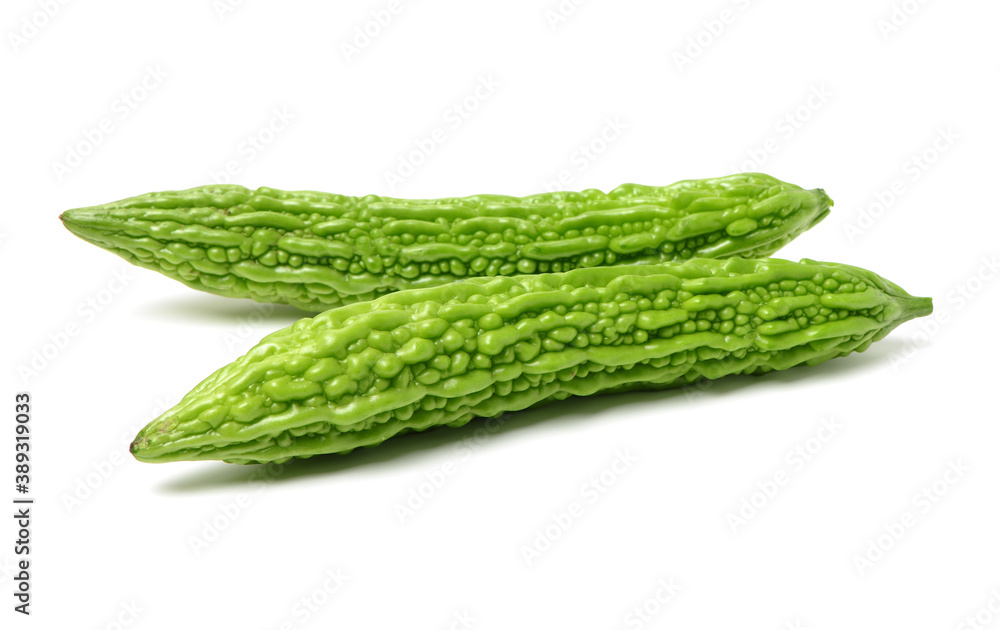 Bitter melon , Bitter gourd on white background Bitter melon , Bitter gourd on white background