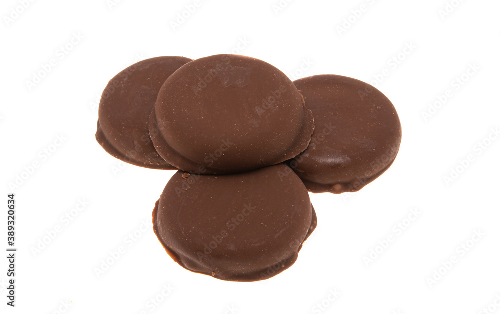cookies in chocolate glaze isolated cookies in chocolate glaze isolated