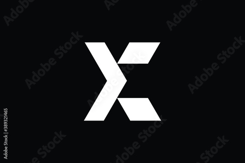 XC logo letter design on luxury background. CX logo monogram initials letter concept. XC icon logo design. CX and Professional letter icon design on black background. C X CX XC