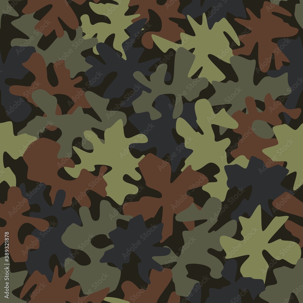 Fototapeta premium Camouflage seamless pattern background masking camo repeat print