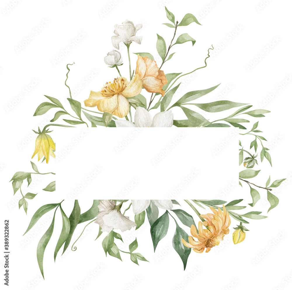 White And Light Yellow Floral Pattern Special Summer Sale Poster - Venngage