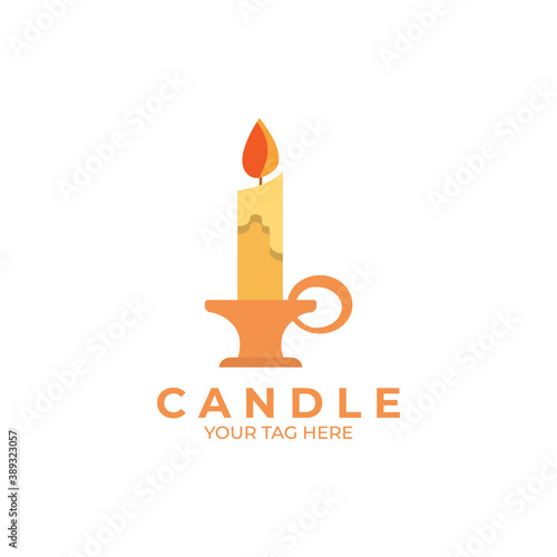 candle logo illustration vector design