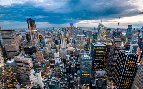 City Lights sparkle with a view of the New York City skyline  © ReubenTeo