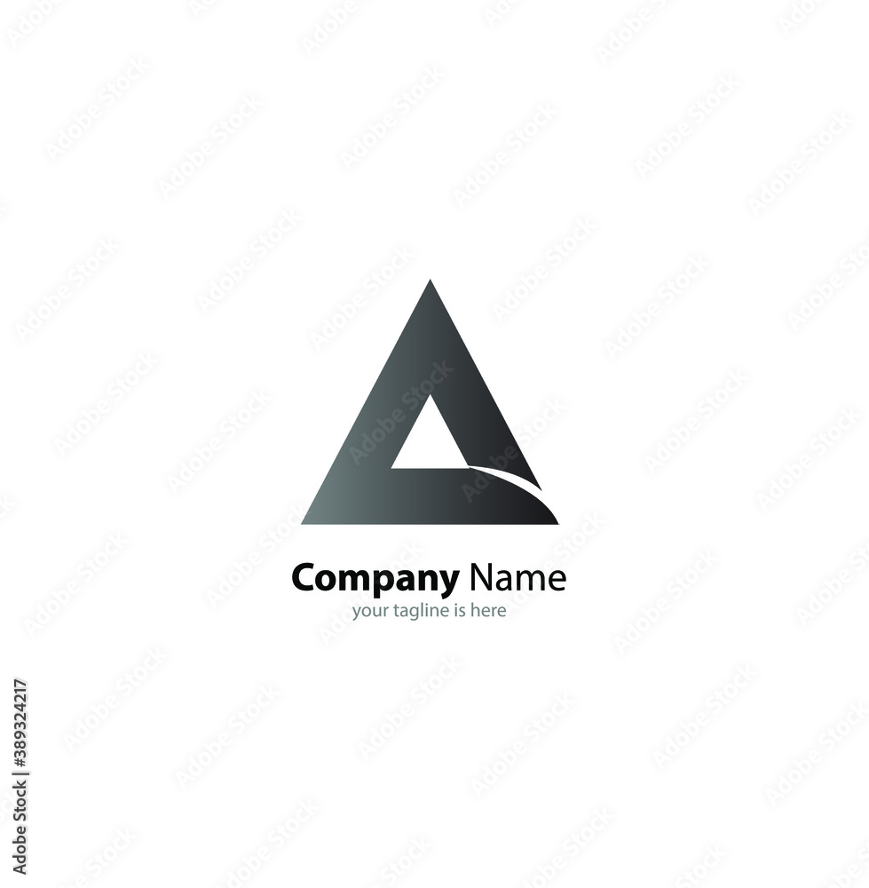 The simple elegant logo of letter A with white background The simple elegant logo of letter A with white background