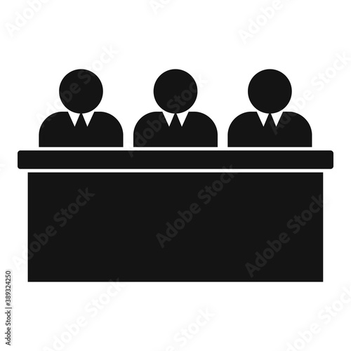 Teacher group business training icon. Simple illustration of teacher group business training vector icon for web design isolated on white background