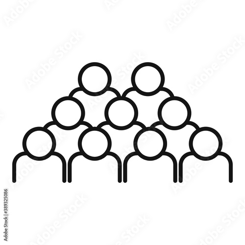 Group business training icon. Outline group business training vector icon for web design isolated on white background