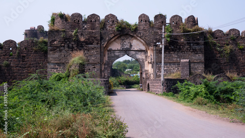 lower angle view of Kalaburagi fort entrance gate in Kalaburagi