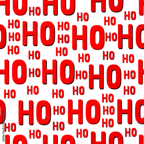 Christmas santa ho-ho-ho vector seamless holiday pattern