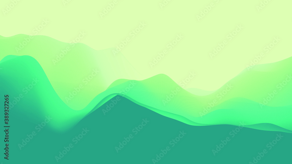 Abstract wavy background with modern gradient colors. Desert dunes sunset landscape. Hills silhouette. Abstract background. Vector illustration.