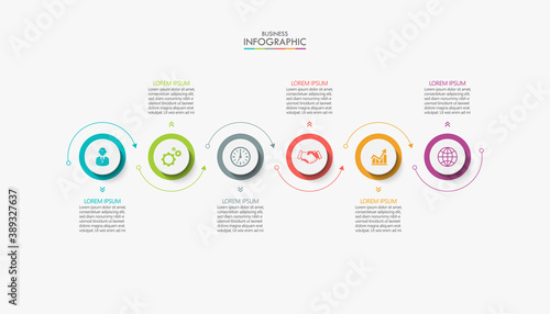 Business data visualization. timeline infographic icons designed for abstract background template milestone element modern diagram process technology digital marketing data presentation chart Vector