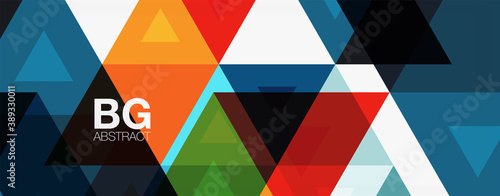 Mosaic triangle pattern abstract background for cover, banner, flyer and poster and other template