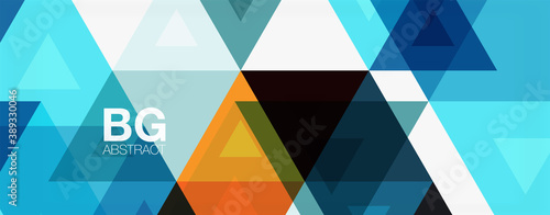 Mosaic triangle pattern abstract background for cover, banner, flyer and poster and other template
