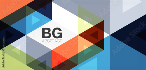 Mosaic triangle pattern abstract background for cover, banner, flyer and poster and other template
