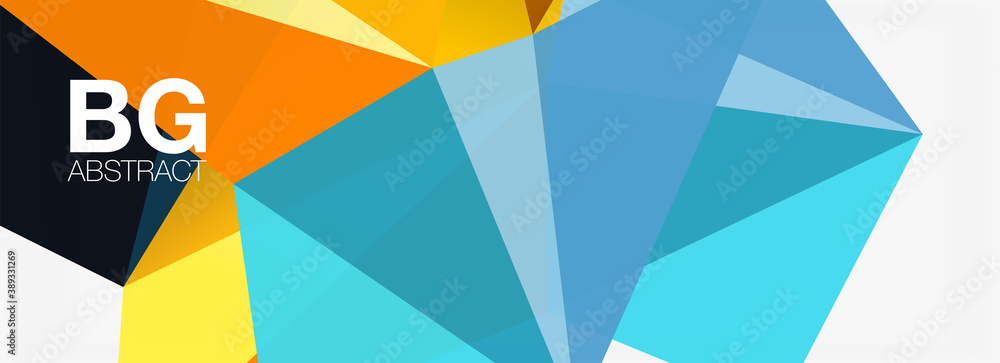 3d mosaic abstract backgrounds, low poly shape geometric design