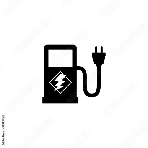 Energy charge station icon isolated on white background