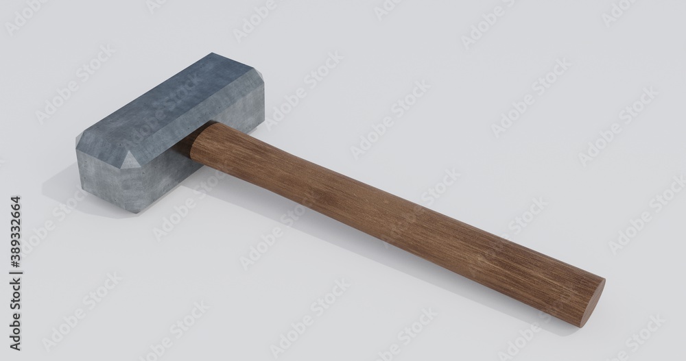 Hammer background. 3d rendering. Hammer steel. Hammer background. 3d rendering. Hammer steel.
