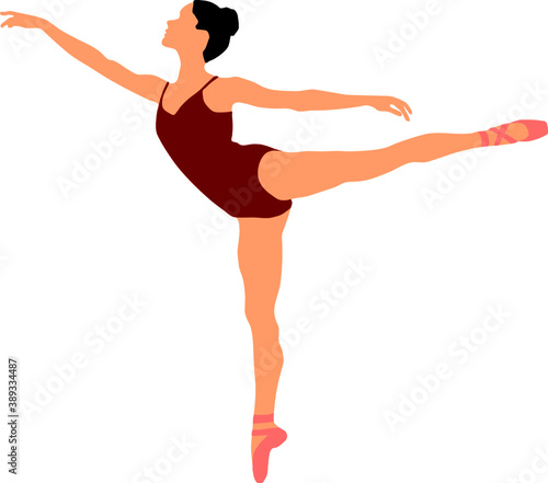 vector silhouette of a ballet dancer