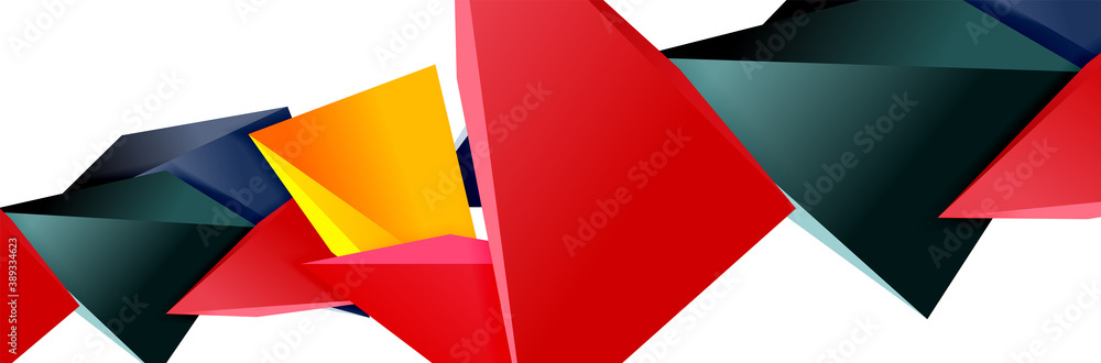 Triangle mosaic abstract background, 3d triangular low poly shapes. Geometric vector illustration for covers, banners, flyers and posters and other Triangle mosaic abstract background, 3d triangular low poly shapes. Geometric vector illustration for covers, banners, flyers and posters and other