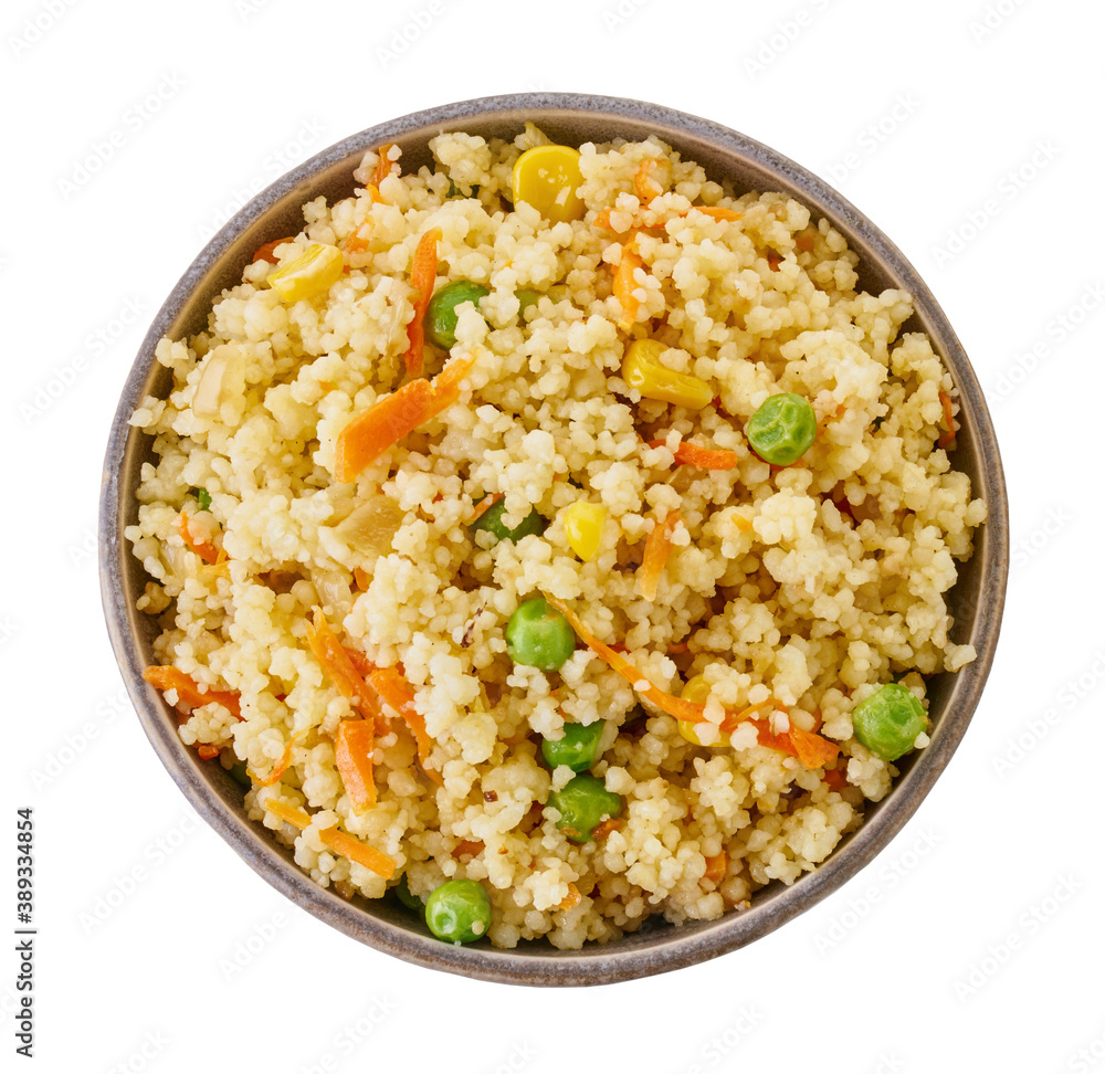 boiled couscous with clipping path boiled couscous with clipping path