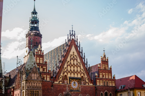 Wrocław rynek stare miasto budynek ratusza miejskiego