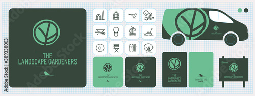 logo, image de marque, logotype pour un pépiniériste, paysagiste, jardinier, urbaniste