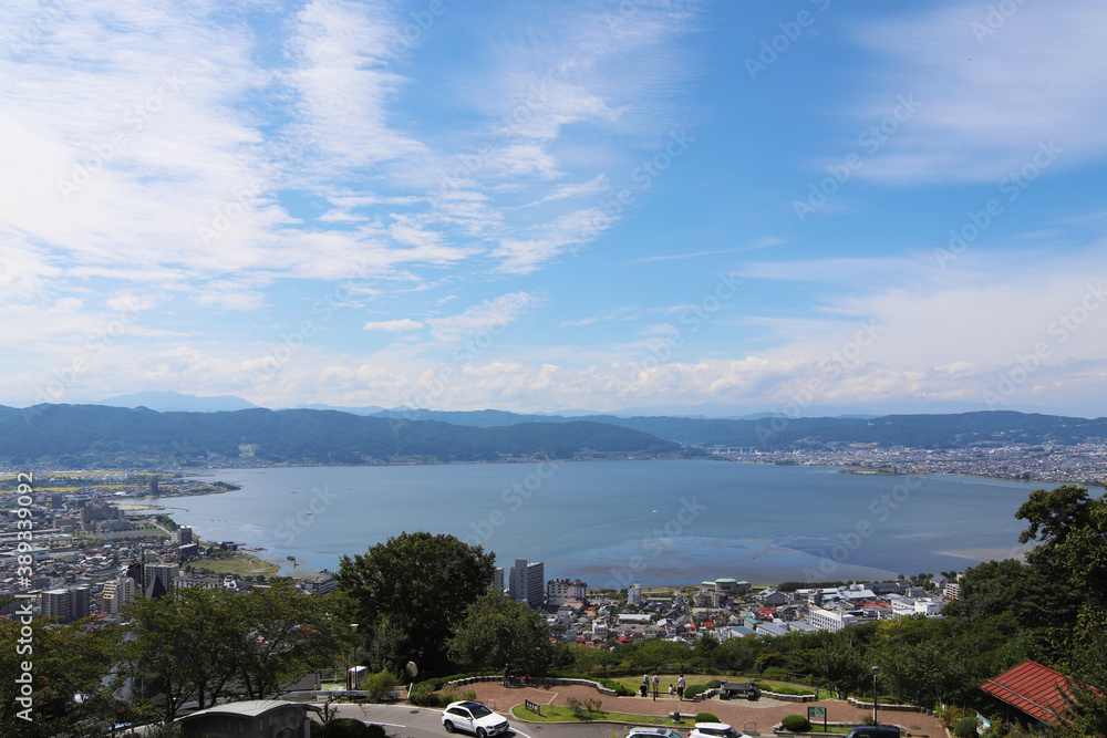 Obraz premium 立石公園から見た諏訪湖